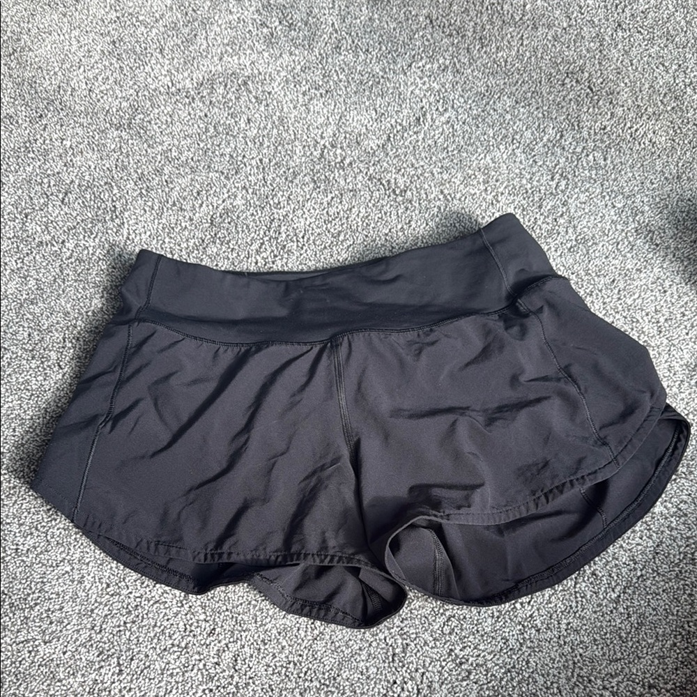 Lululemon Athletica Black Athletic Shorts Lightweight Elastic Waist